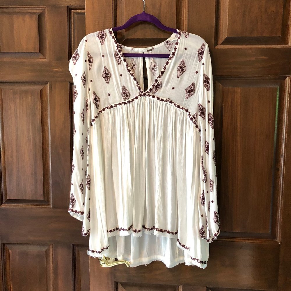 Free People White Tunic dress top XS